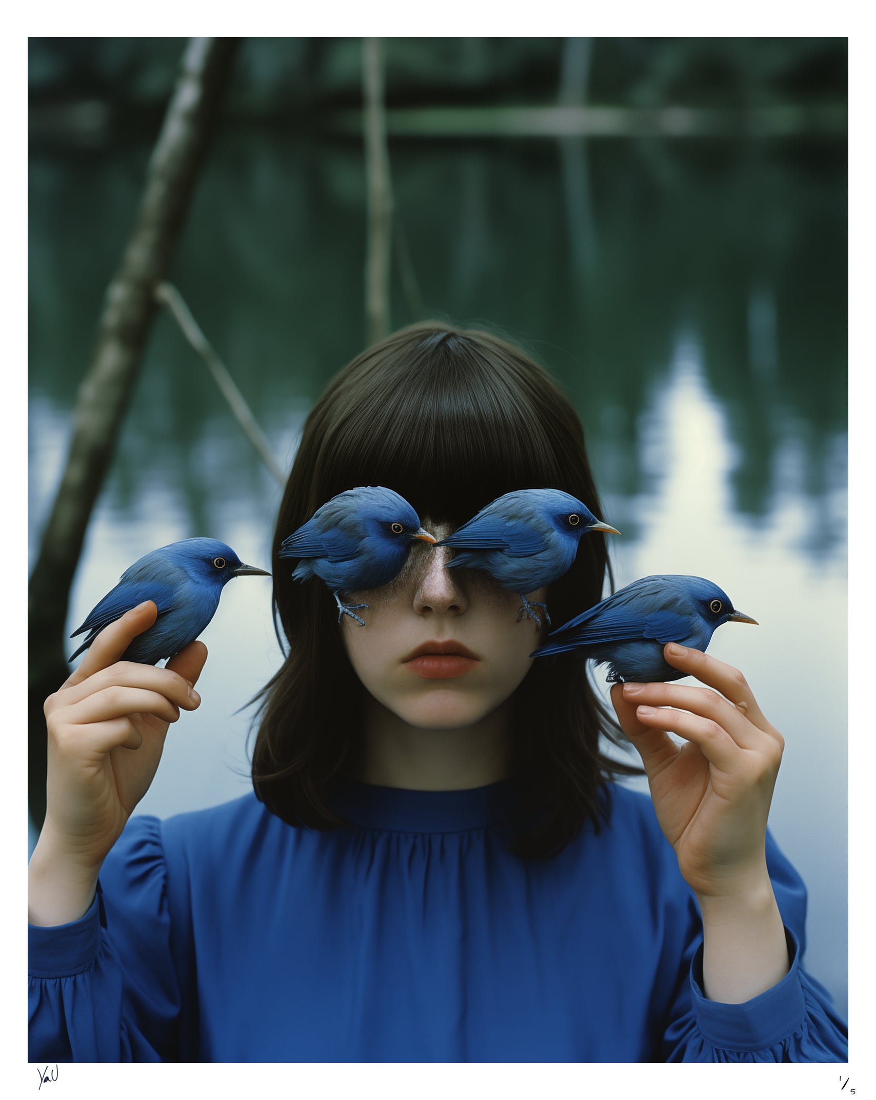 Limited edition bird wall print front yanvart